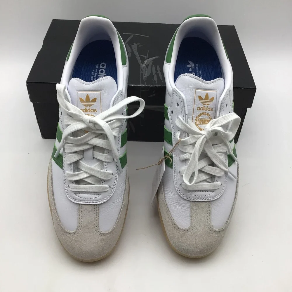Adidas Samba ADV White Green Gum Men Size 9 Skateboarding Shoes JP8522 NEW